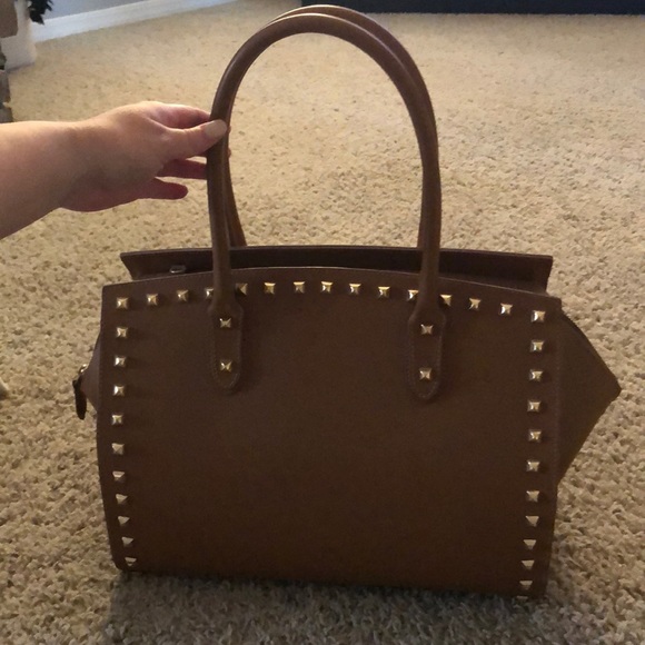 Brown leather handbag - Picture 3 of 7